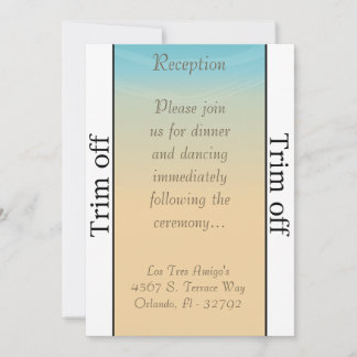 3,5 x 7 Empfang Ocean Beach Shore Se Einladung