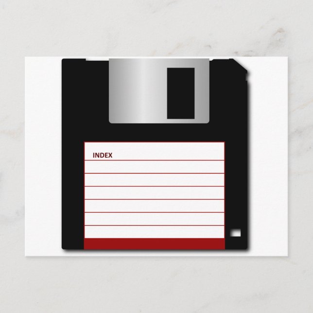 3,5-Zoll-Diskette, alte Vintage Diskette Postkarte (Vorderseite)