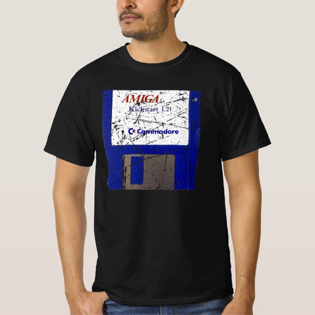 3,5 Zoll Diskette Amiga Kickstart T-Shirt (Vorderseite)