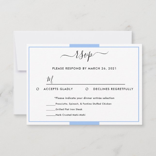 3,5 Zoll x 5 Zoll Antwortkarte RSVP Karte (Vorderseite)
