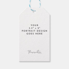 3.5x2" Template Portrait Vertical Fevor Geschenkanhänger