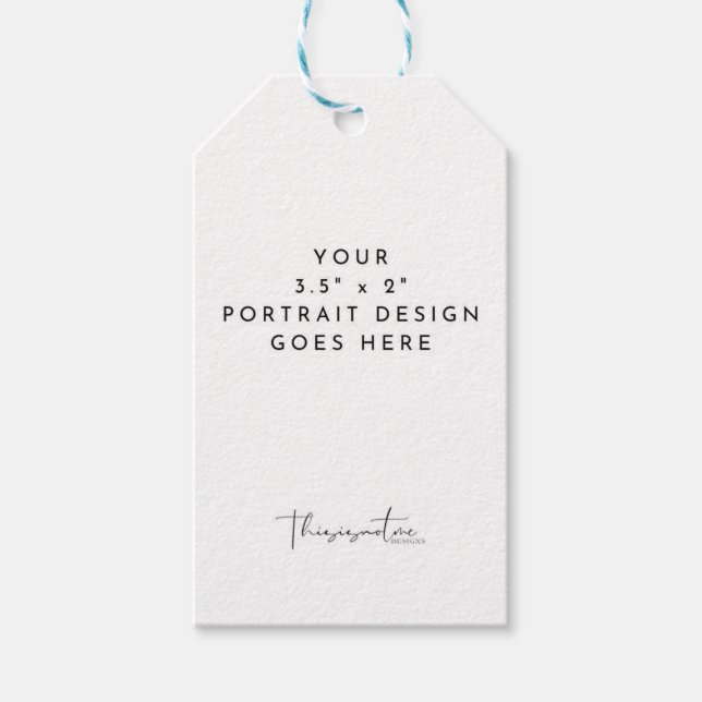 3.5x2" Template Portrait Vertical Fevor Geschenkanhänger (Vorderseite)
