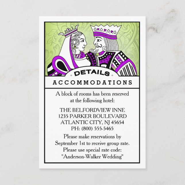 3.5x5 Details Information Card - King & Queen Begleitkarte (Vorderseite)