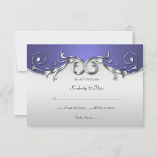 3.5x5 Elegante Lila und Silber-UAWG RSVP Karte
