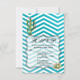 3,5x5 R.S.V.P.-Karte Boho Cacti Cactus Succulent B Einladung