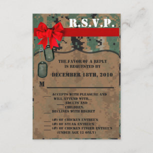 3.5x5 R.S.V.P.-Karte DIGITALER DRUCKER Einladung