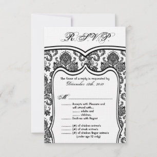 3.5x5 R.S.V.P.-Karte Hochzeitsdämpfe RSVP Karte