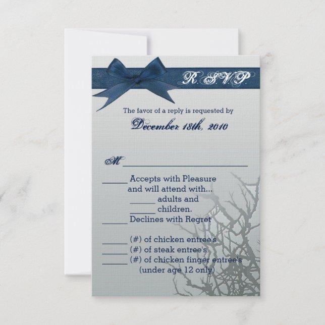 3,5x5 R.S.V.P.-Karte Mattierter Spiegel mit Risse  Einladung (Vorderseite)