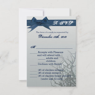 3,5x5 R.S.V.P.-Karte Mattierter Spiegel mit Risse Einladung