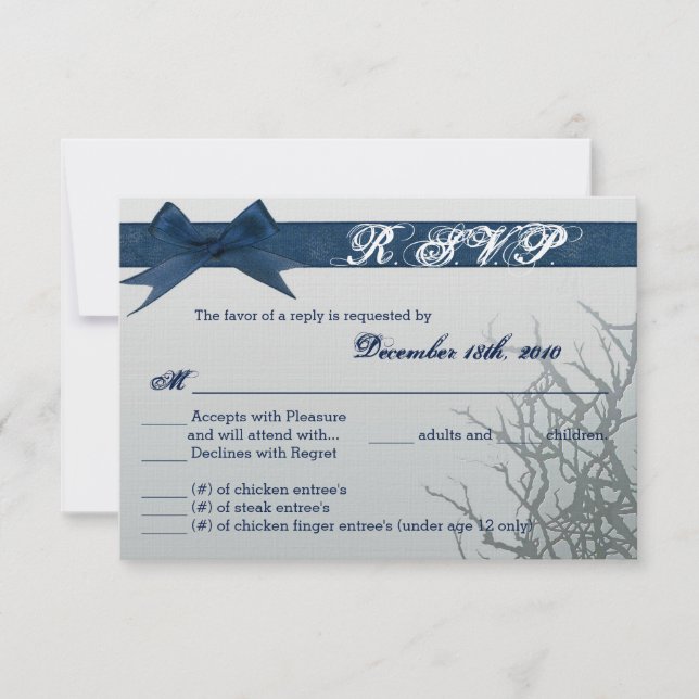 3,5x5 R.S.V.P.-Karte Mattierter Spiegel mit Risse  Einladung (Vorderseite)