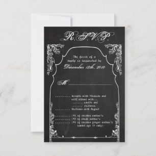3,5x5 R.S.V.P. Karte Moderne Chalkboard