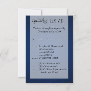 3,5x5 R.S.V.P. Karte Navy Double Fahrrad