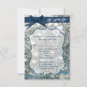 3,5x5 R.S.V.P.-Karte Risse Eiswinterschnee-Eisbahn Einladung