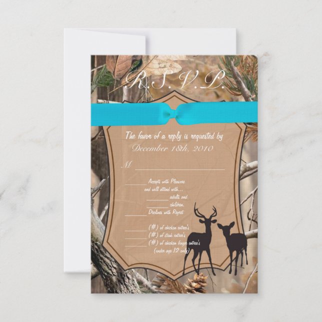 3.5x5 R.S.V.P. Kartenjäger Camouflage Camoflauge D Einladung (Vorderseite)