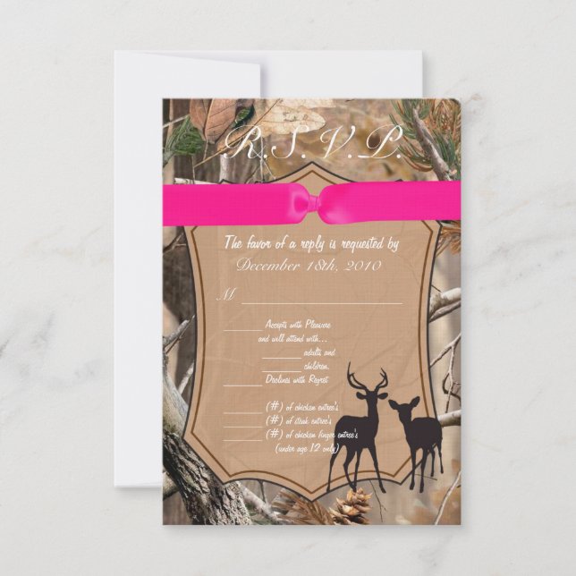 3.5x5 R.S.V.P. Kartenjäger Camouflage Camoflauge D Einladung (Vorderseite)