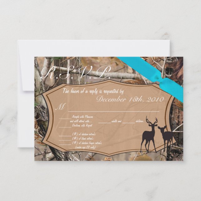 3.5x5 R.S.V.P. Kartenjäger Camouflage Camoflauge D RSVP Karte (Vorderseite)