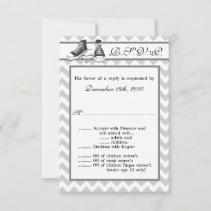 3,5x5 R.S.V.P. Kartenjugendschuhe Zickzack Strip Einladung