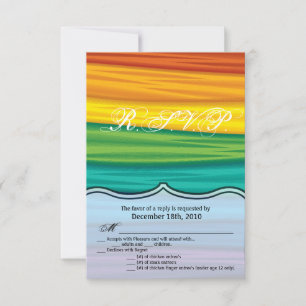 3,5x5 RSVP-Karte lgbtq Regenbogenflagge schwul les Einladung