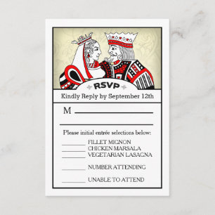 3.5x5 UAWG Menu Card - King & Queen Play Card RSVP Karte