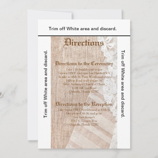 3.5x6 Anfahrtsskartentelefon für die Landspitze Einladung (Vorderseite)