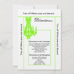 3.5x6 Directions Card Crystal Chandelier Glitz Gla Einladung