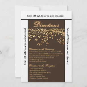 3.5x6 Directions Card Gold Foil Herbst Tree Einladung