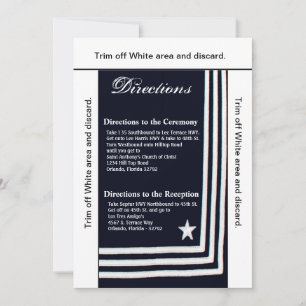 3.5x6 Directors Card Navy Summer Dress Blues Uni Einladung