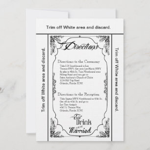 3.5x6 Fahrtausweis Getränke Verheiratet sein Einladung