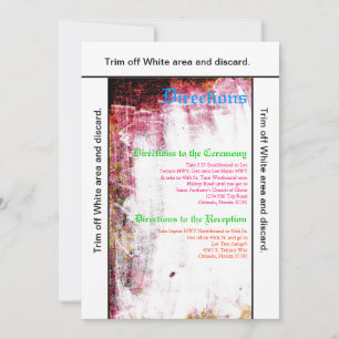 3.5x6 Fahrtkarte Neon Grunge Scratch Color Einladung