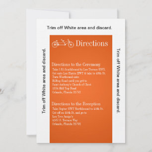 3.5x6 Fahrtkarte Orang Double Bike Einladung