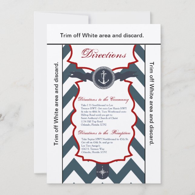 3.5x6 Fahrtrichtung Nautischer Ankerkompass Ocea K Einladung (Vorderseite)