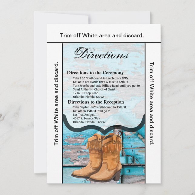 3.5x6 Fahrtrichtungsanzeige Karte Blauer Holzstall (Vorderseite)