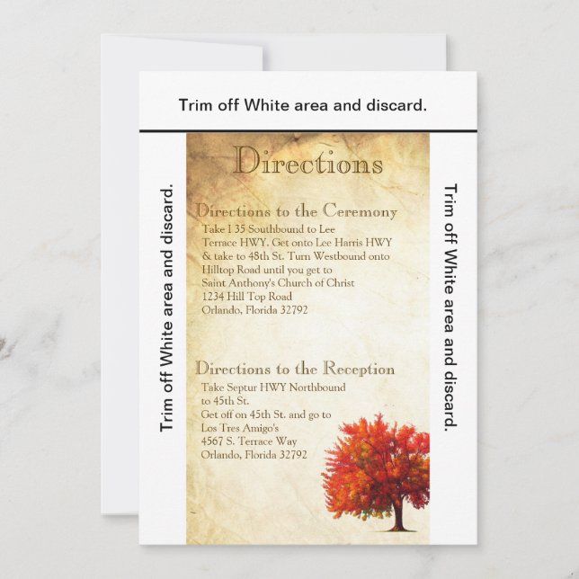 3.5x6 Fahrtrichtungsanzeige: Kartenfall Treppenpap Einladung (Vorderseite)