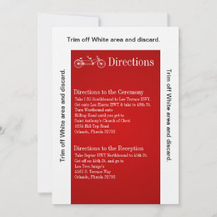 3.5x6 Karte Rotes Doppelfahrrad