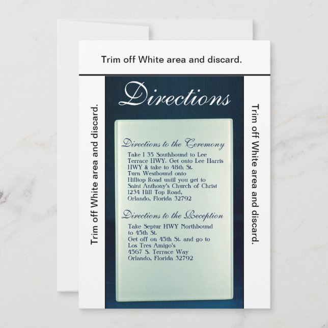 3.5x6 Mattierte Glasspiegel Kartenführung Moderner Einladung (Vorderseite)