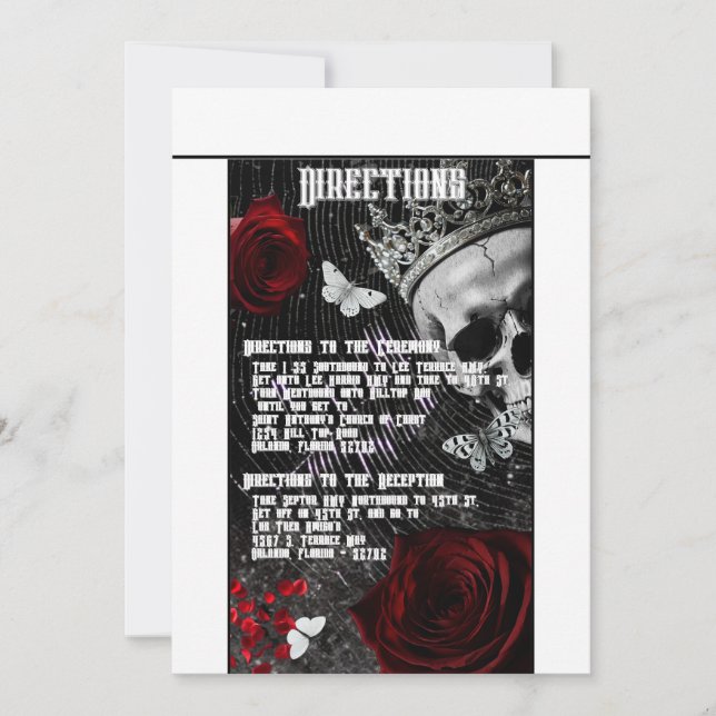 3.5x6 Wegweiser-Karte "Adeline Zade Meadow" Einladung (Vorderseite)