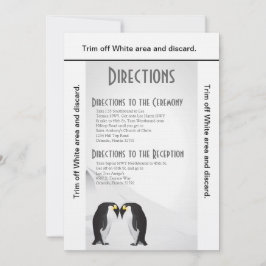 3.5x6 Wegweiser Pinguine Mate for Life Gray Einladung