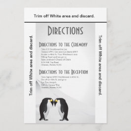 3.5x6 Wegweiser Pinguine Mate for Life Gray Einladung