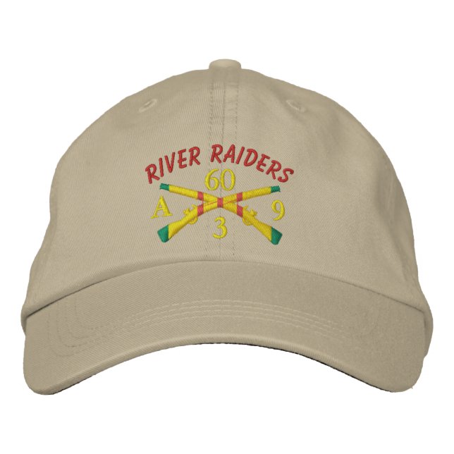 3/60. Crossed Rifles River Raiders Hat Bestickte Kappe (Vorderseite)