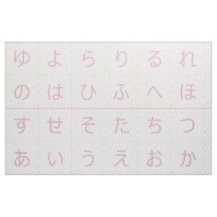 3,75" Hiragana Baby Blocks Faces Pink Tatewaku Stoff