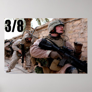 3/8 Marines in Irak Poster