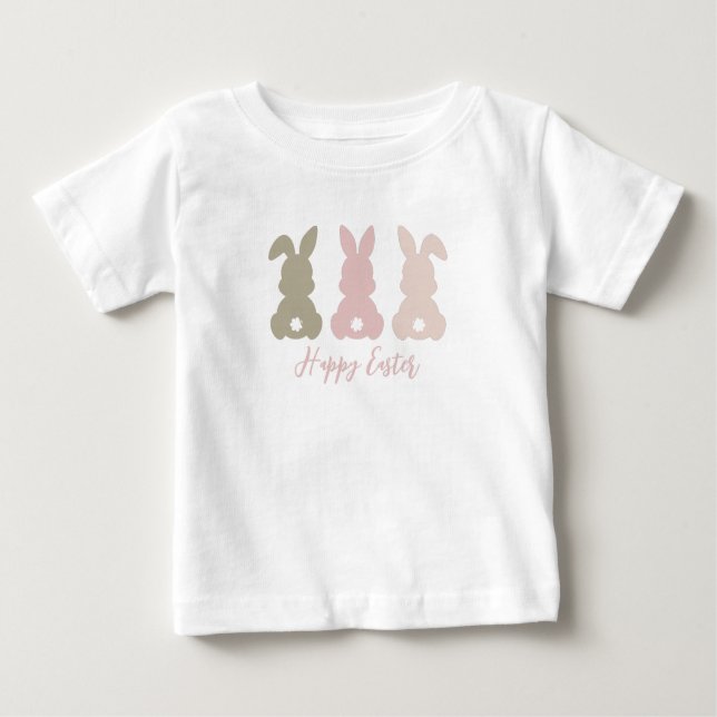 3 Adorable Bunny Rabbits | Frohe Ostern Baby T-shirt (Vorderseite)