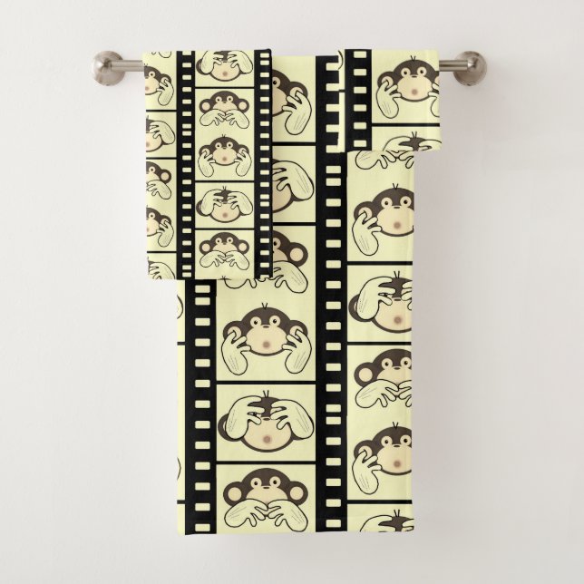 3 Affen Badhandtuch Set (Insitu)