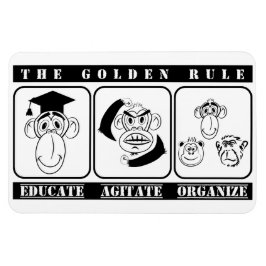 3 Affen bilden Agitate organisieren Magnet