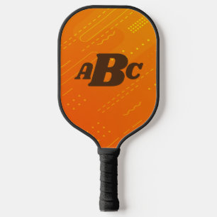 3 Anfangsbuchstabe orange gelb gestuft Pickleball Schläger