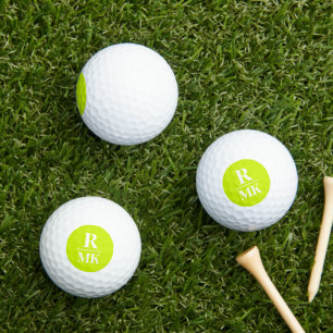 3 Anfangsbuchstaben Acid Yellow fast grün Golfball