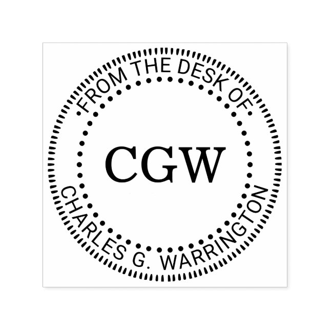 3 Anfangsbuchstaben Monogramm 71 Von Schreibtisch  Permastempel (Design)