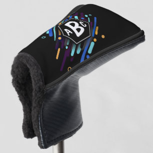 3 Anfangsbuchstaben Monogramm Schwarzer Rahmen Bla Golf Headcover