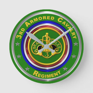 3. Armored Cavalry Keepake Runde Wanduhr