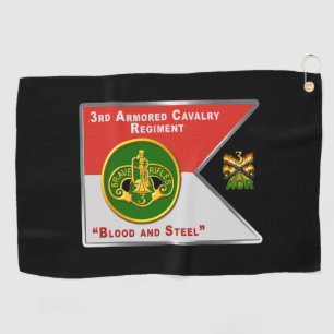 3. Armored Cavalry Regiment Guidon Golfhandtuch
